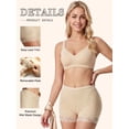thumbnail image 4 of Women's Padded Butt Lifter Shaping Panties, Seamless Tummy Control Lace Boyshorts with Removable Pads Apricot, 4 of 7