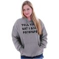 thumbnail image 4 of Funny Tell Your Cat I Said Psps Joke Unisex Plus Fleece Graphic Hoodie Brisco Brands 2X, 4 of 6