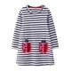 thumbnail image 1 of Vestido Hongshilian de punto de algodón para niñas pequeñas 18M-7T Ladybug, 1 of 5