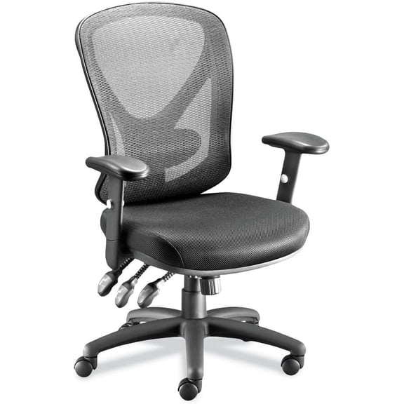 Alera Alera Aeson Series Multifunction Task Chair, Supports Up to 275 lb, 15" to 18.82" Seat Height, Black Seat/Back, Black Base