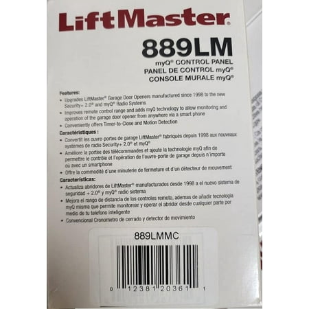 

Tools & Outdoor Gear LiftMaster 888LM Security+ 2.0 MyQ Wall Control Upgrades Previous Models 1998+ Model: 888LM