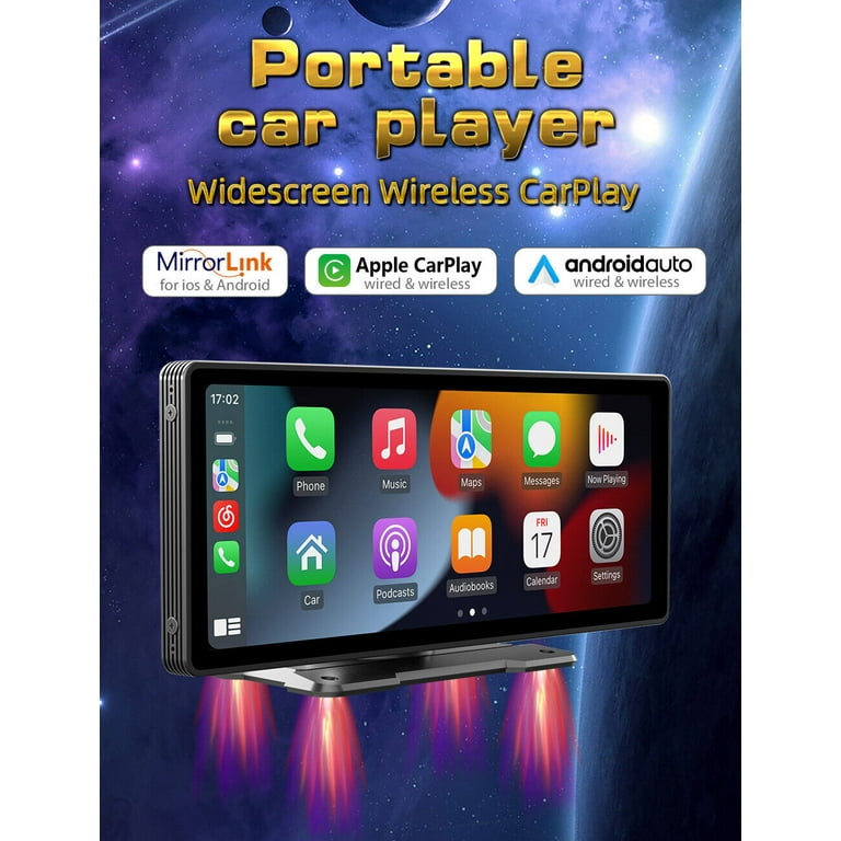 OTTOCAST Wireless CarPlay Android Car Touch Screen Display, 10.26