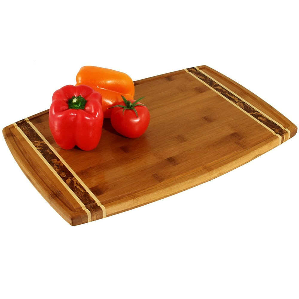 Totally Bamboo 18" Marbled Bamboo Serving and Cutting Board Walmart