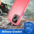 thumbnail image 3 of SPORTLINK Waterproof Case for iPhone 14 Plus Shockproof Dustproof Phone Screen Protector Cover 6.7 inch - Frosted Pink, 3 of 7