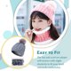 thumbnail image 5 of Qarigey Gorros de invierno para mujer, gorros decorativos a la moda, gorro grueso, bufanda, cuello de piezas de punto de ganchillo encantador Sombreros Gris Qarigey  AP010453-04, 5 of 6