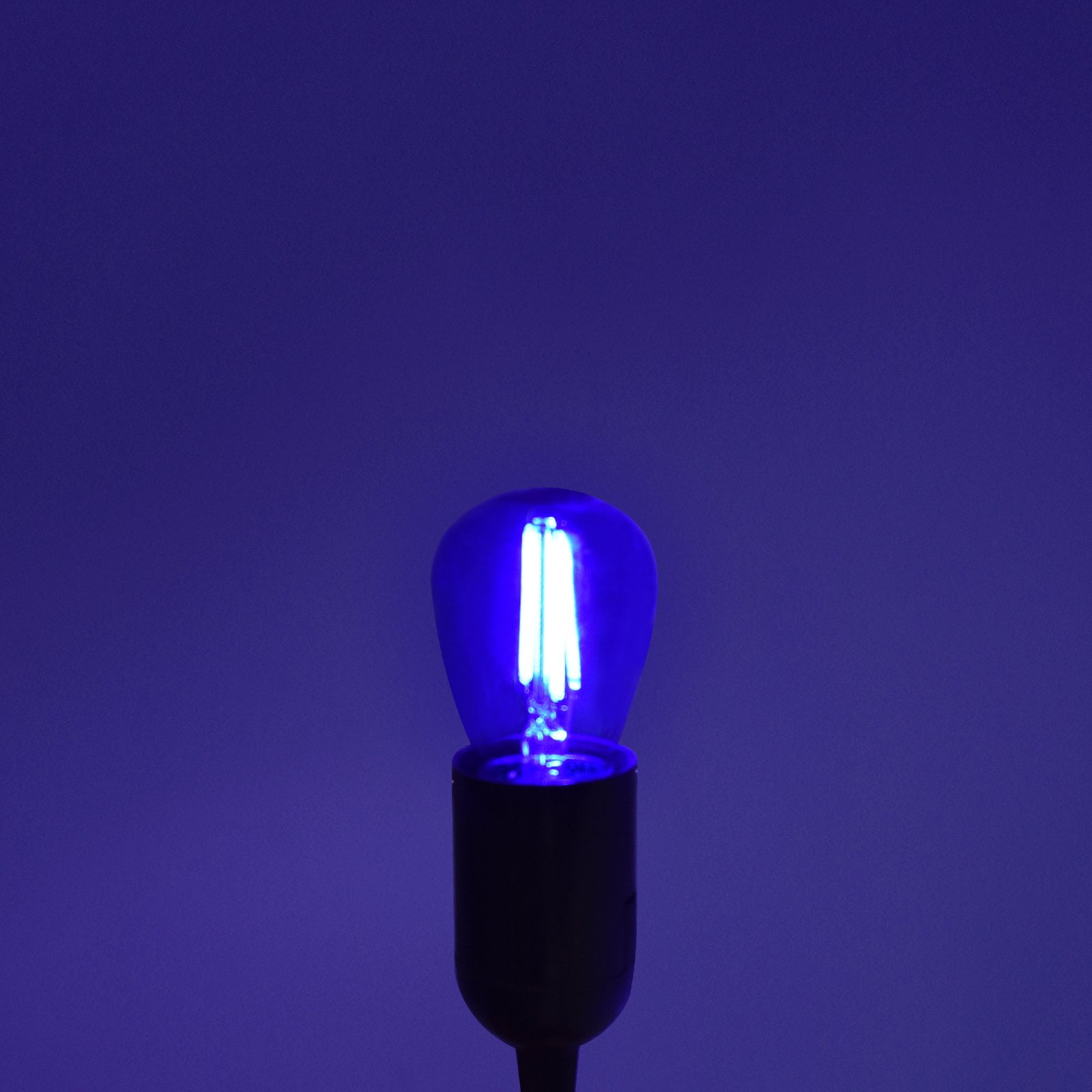 Luxrite S14 Edison LED Blue Light Bulb 0.5W Colored LED Bulbs for Outdoor String Lights UL Listed E26 Base 4 Pack