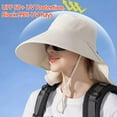 thumbnail image 4 of HOMEYA Women Wide Brim Ponytail Sun Hat With Neck Flap for  Fishing Gardening Outdoor UV Protection, Gray, 4 of 9