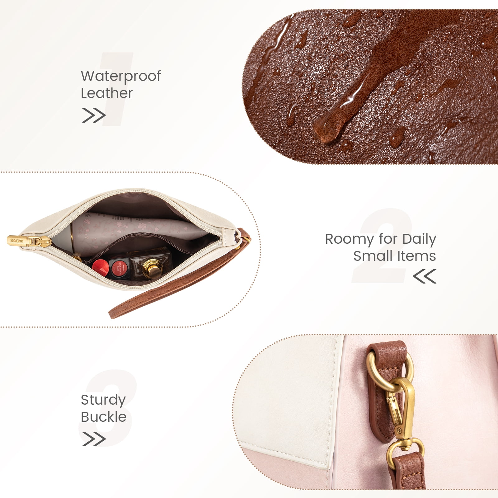 Lovevook Vintage Handbag Purses, Large Laptop Tote Bag for Women Fit 15.6 Inch Laptop, Tote Bag, Waterproof Pu Leather Work Bags for Elegance Ladies