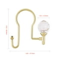 thumbnail image 6 of Utopia Alley  Rustproof Zinc Double Shower Curtain Hooks for Bathroom, Crystal Design, Set of 12 Gold, 6 of 9
