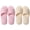 Beige+Pink, variant on 2Pack Foldable Travel Slippers for Women - Non-Slip EVA Slides - Portable Compact Shower & Beach Shoes