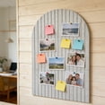 thumbnail image 1 of Fabric Bulletin Board Wall Decor Arched Pin Board Fluted Photo Memo Display Board Minimal Wall Organizer For Home Office Living Room Entryway Bedroom Note Photo Display Modern Interior Decor Accent, 1 of 8