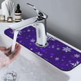 thumbnail image 7 of Fuzoiu Dark Purple Snowflakes Print Kitchen Faucet Suction Pad, Sink Splash Guard Faucet Mat, Faucet Handle Drip Catcher Tray Drying Mat For Bathroom Kitchen Bathroom Countertop, 7 of 7