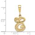 thumbnail image 4 of Diamond2Deal 14K Pendentif Initiale Lettre E en Or Jaune Script Filigrane pour Femmes, 4 of 6