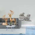 thumbnail image 2 of Escultura de gato reno europeo, artesanía coleccionable, adorno de mesa para amantes de los ciervos, figura decorativa, estatua de animal para dormito, 2 of 8