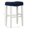 thumbnail image 2 of 29" Upholstered Saddle Seat Bar Stool in Navy Blue, 2 of 8