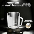 thumbnail image 3 of 13 oz Coffee Mug with Lid - Leak Proof Travel Tumbler, 6-Hour Double Wall Vacuum Insulated Thermal Cup for Hot & Iced Coffee, Camping & Dishwasher Safe 18/8 Stainless Steel (Black), 3 of 12