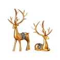 thumbnail image 3 of Elegantes figuras de renos y estatuas de alces para recuerdos, ideales para dormitorios, oficinas o gabinetes de mesa. Dorado, 3 of 9