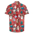 thumbnail image 4 of Elvqul Mens Button up Shirts Short Sleeve Ugly Graphic Big and Tall Shirts for Men, 4 of 5