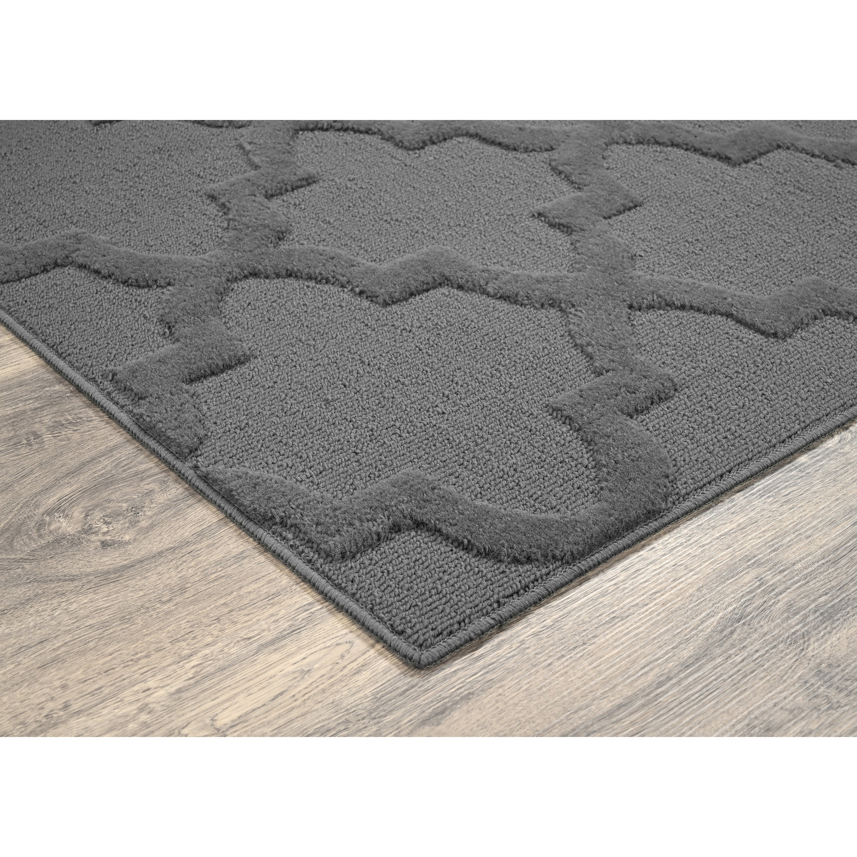 Garland Rug Quatro Polypropylene Cinder Gray Indoor Area Rug, 9' x 12'