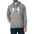 thumbnail image 2 of Under Armour Men's Rival Fleece Logo Hoodie, (025) Castlerock Light Heather / / White, X-Large, 2 of 5