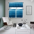 thumbnail image 5 of Blue Sea Kitchen Curtains Valances and Tiers Set of 3 Abstract Natural Undersea Gradient Ocean Tier Curtains and Valance with Rod Pocket for Small Windows, 27.5"x24", 5 of 9