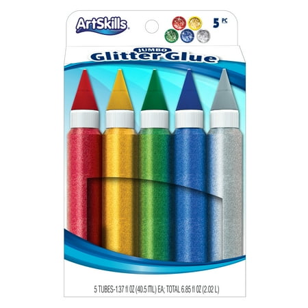 UPC: 0672125013281 | ArtSkills Kids Washable Jumbo Glitter Glue Pens  5 Colors