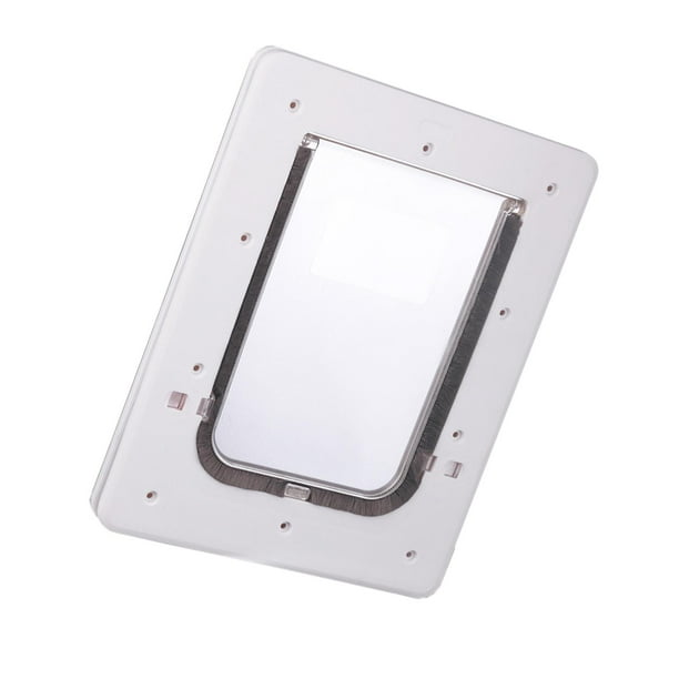 Puerta abatible de 2 vías para mascotas con cerradura de émbolo, suministros para mascotas, fácil instalación, marco grande, accesorios, entrada para 315x39x18cm Yinane Puerta abatible para mascotas