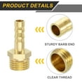 thumbnail image 3 of 2Pcs Brass Hose Barb Fittings, 1/4" Barb x G1/4" Male Thread Hose Connector, 3 of 6