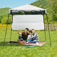 thumbnail image 1 of Gymax 7x7 FT Slant Leg Pop-up Canopy Tent Shelter Adjustable Portable Carry Bag White, 1 of 10
