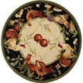 thumbnail image 5 of SAFAVIEH Chelsea Shelton Rooster Wool Area Rug, Ivory/Black, 3' x 3' Round, 5 of 9