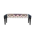 thumbnail image 3 of LR Home Sophia 47" Multicolor Geometric Upholstered Accent Bench, 3 of 7