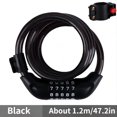 thumbnail image 1 of 5 Digit Code Bicycle Lock, 1200mm * 12mm, Anti-theft, Bike Security Accessory, Steel Cable, Cycling, 1 of 5