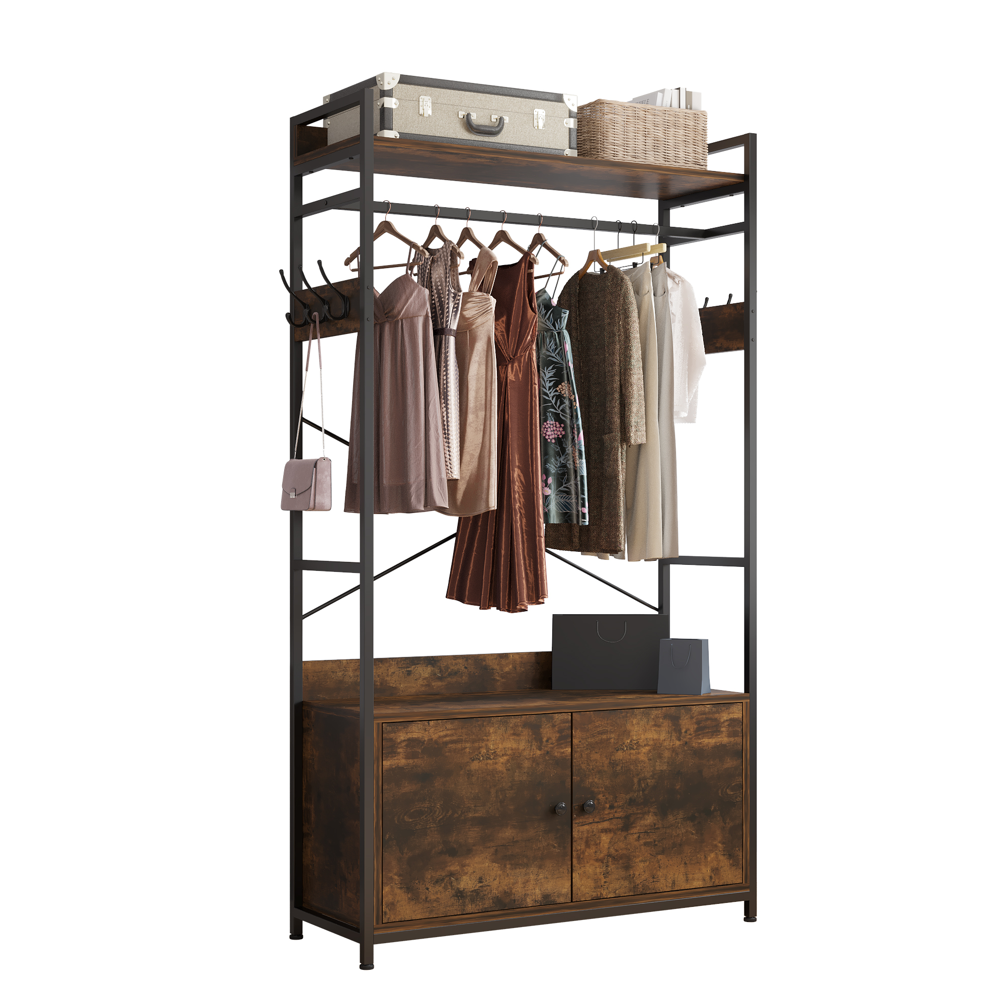 Winado Portable Closet Wardrobe, Heavy Duty Clothes Rack, Freestanding