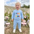 thumbnail image 2 of RUINIXCW Baby Boy 1st Birthday Outfits Letter Print Long Sleeve Crew Neck Sweatshirts and Joggers Pants 2 Piece Set, 2 of 9