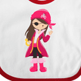thumbnail image 4 of Inktastic Pirate Captain Girls Baby Bib, 4 of 4