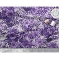 thumbnail image 3 of Soimoi Purple Rayon Fabric Stripe & Floral Decor Fabric Printed BTY 56 Inch Wide, 3 of 3