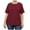Wine, variant on IROINNID Plus Size Tops For Women Summer Going Out Loose Casual Short Sleeve Round Neck Top Spring