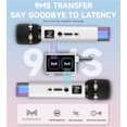 thumbnail image 3 of Wireless Microphones, Micorphone with One-to-One Chip Connection and LED Lights, 40H Duration, 200FT Range Receiving, Volume Control Karaok, 3 of 7