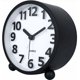 thumbnail image 2 of Reloj despertador analógico silencioso, números 3D grandes de metal negro, reloj de mesa que no hace tictac con luz nocturna, reloj despertador de noche de 10,8 cm, 2 of 5