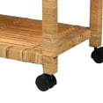 thumbnail image 6 of bali & pari Delphine Modern Bohemian Natural Rattan Kitchen Cart, 6 of 9