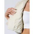 thumbnail image 5 of Blazer de Tweed INSPIRE CHIC para mujer, chaqueta corta de manga larga, talla XL, color albaricoque, 5 of 5