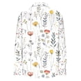 thumbnail image 5 of WRKEKC Long Sleeve Tops for Women Vintage Print Button Front Collared Shirt with Colorful Pattern and Lightweight Breathable Cotton Fabric, 5 of 6
