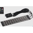 thumbnail image 1 of Luz Interior Coche, 4 Piezas 48 LED Lámpara de Neón Luz de Tira Multicolor Coche de Música, con Función Activa de Sonido y Control Remoto y Puertos USB y Cargador de Automóvil Ecomeon no, 1 of 1