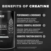 BIRDMAN Micronized Creatine Monohydrate Powder, Vegan, Caffeine-Free, 200 Servings, 2.2 lb