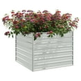 thumbnail image 6 of vidaXL Raised Garden Bed Raised Flower Bed Galvanized Steel Planter Silver, 6 of 57