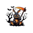 thumbnail image 3 of Adhesivos de pared para Halloween con conejito negro y conejito aterrador con guadaña, 3 of 4