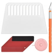 Rugreat Tool Wallpaper Smoothing Tools Kit Contact Paper Peel and Stick Wallpaper Hanging with Felt Squeegee Knife Tape Measure for Applying for Vinyl Backsplash Tile Window Film C40