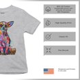 thumbnail image 4 of Tee Hunt in My Mind I'm Six Foot Five Youth T-Shirt Dean Russo Chihuahua Kids, Gray, Large, 4 of 5