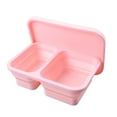 thumbnail image 1 of Boîte à Aliments Carrée, Contenant à Lunch à 2 Compartiments, Contenants à Collation Pliables en Silicone avec Couvercles, 1 of 10