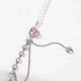 thumbnail image 3 of Vintage Pearl Necklace with Pink Crystal Heart Pendant Elegant Crystal Gemstone Necklace Rhinestone Heart Necklace Holiday Gifts, 3 of 4